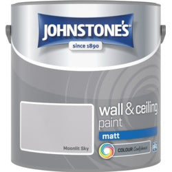 JOHNSTONE'S Matt Wall & Ceiling Paint Moonlit Sky 2.5 Litres JOHNSTONE'S Matt Wall & Ceiling Paint Moonlit Sky 2.5 Litres